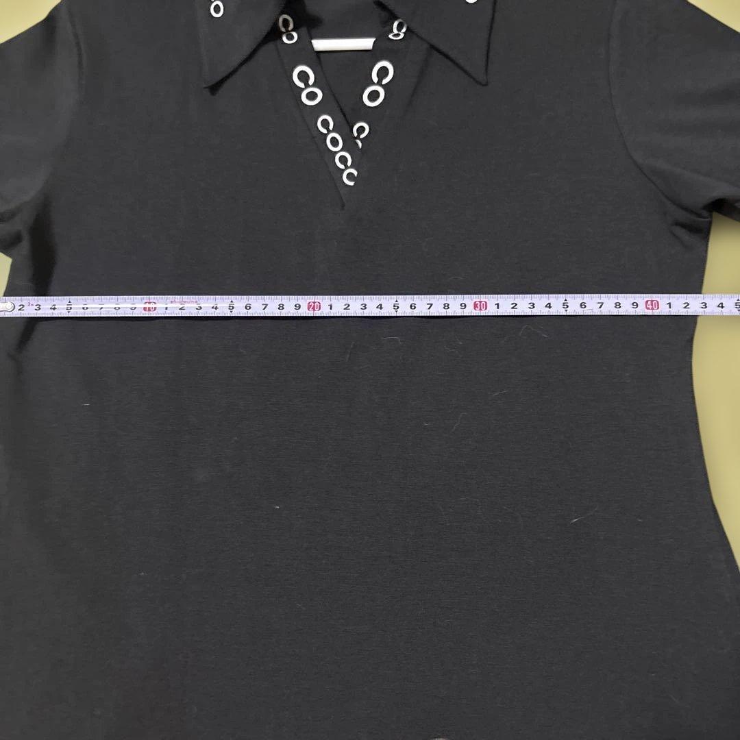 CHANEL ブラック シャツ XL ココロゴ