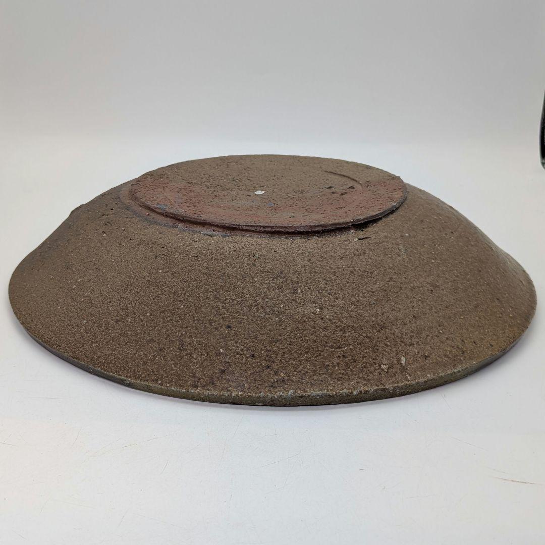 岡山県重要無形文化財 金重晃介 備前焼 大平鉢 共箱合布栞 大皿 食器 盛り皿