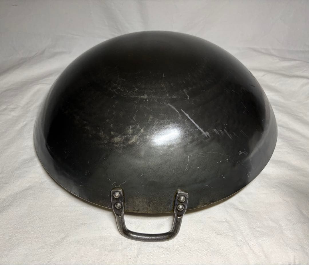 合羽橋 釜浅商店 山田 打出し 36cm 両手鍋 片手中華鍋 2点 鉄鍋