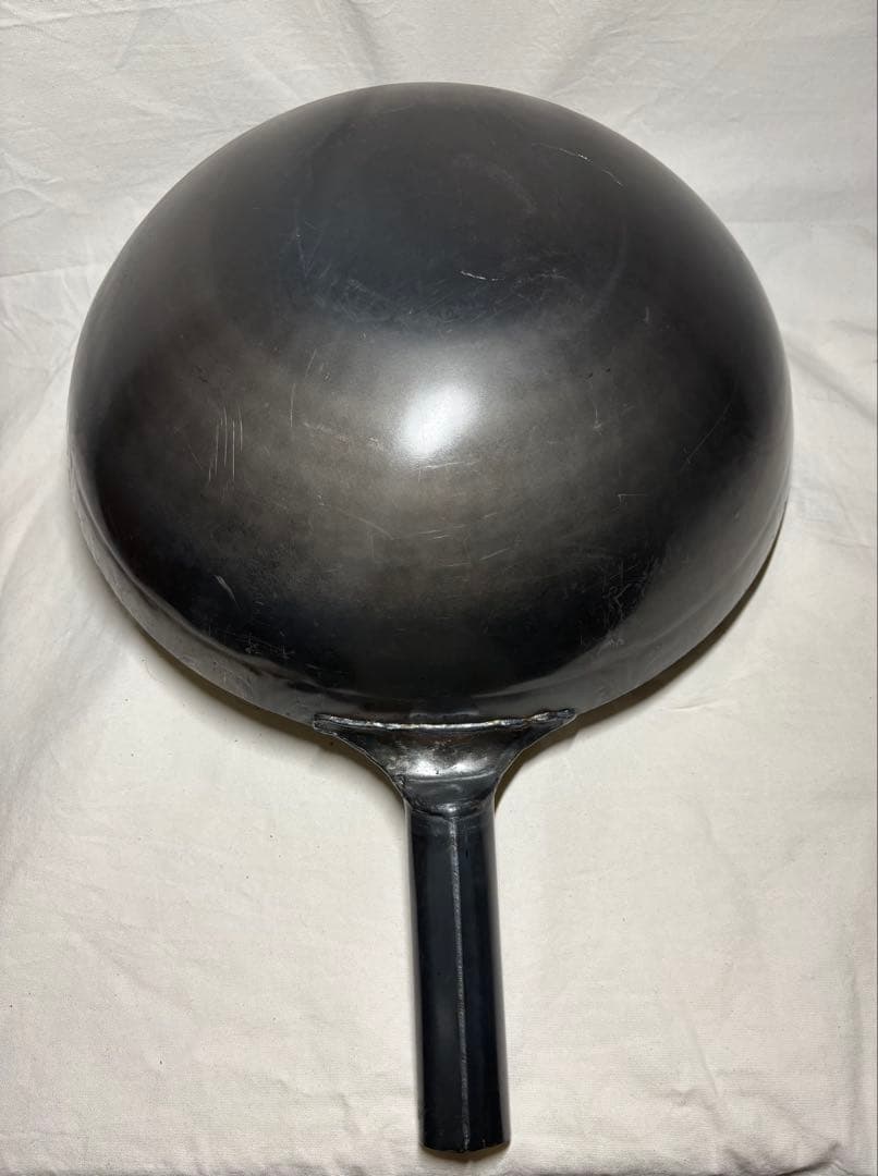 合羽橋 釜浅商店 山田 打出し 36cm 両手鍋 片手中華鍋 2点 鉄鍋