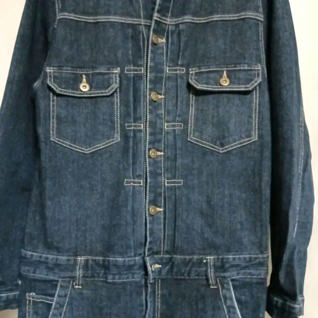 AKERICO デニムつなぎ　Lサイズ ダークブルー