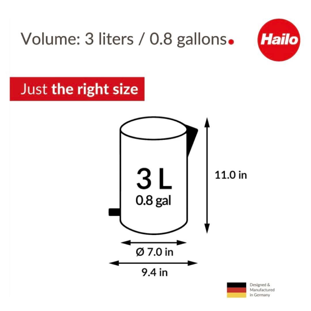 【新品未使用】Hailo ハイロ　ペダル式 ゴミ箱 ふた付き ピュアS レッド