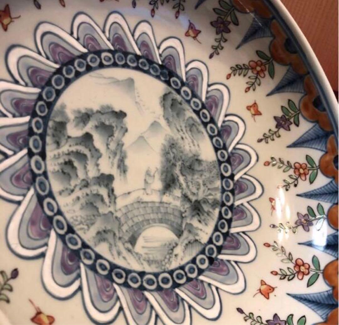 佐藤走波　染錦草花波千鳥山水　はち　定価7.2000円【新品未使用保管品】