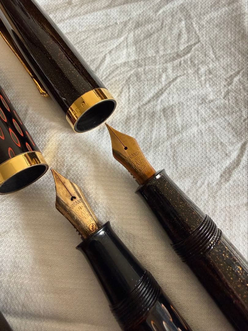 酒井栄助、兜木、鎌倉彫、土填修一万年筆5本セット