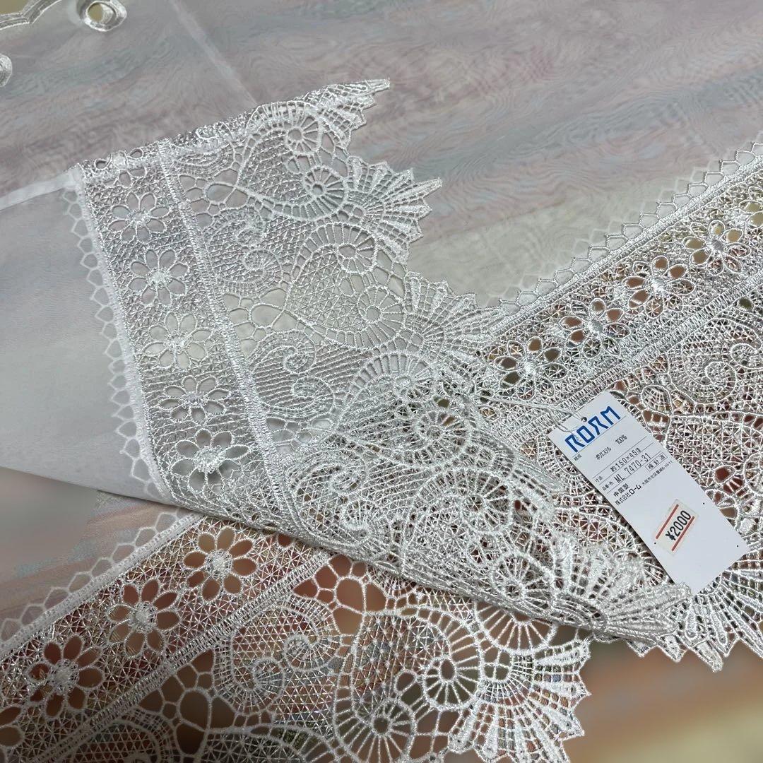 ボブ様確認用　新品未使用　ホワイトレースカフェカーテン アイレット式