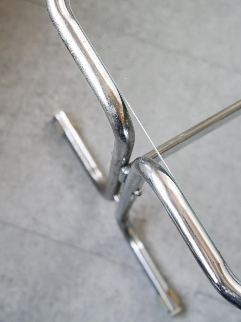 ヴィンテージ　アイアンガラステーブル 什器 ミッドセンチュリーモダン