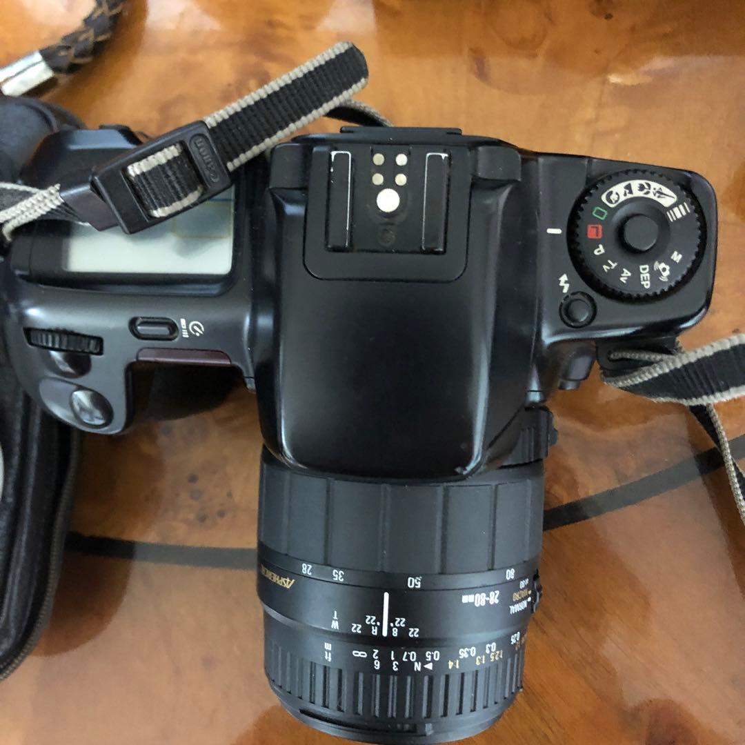 ☆彡昭和レトロ☆彡　キャノンカメラ/＆牛革専用バック　レンズ、カメラ用品いっぱい