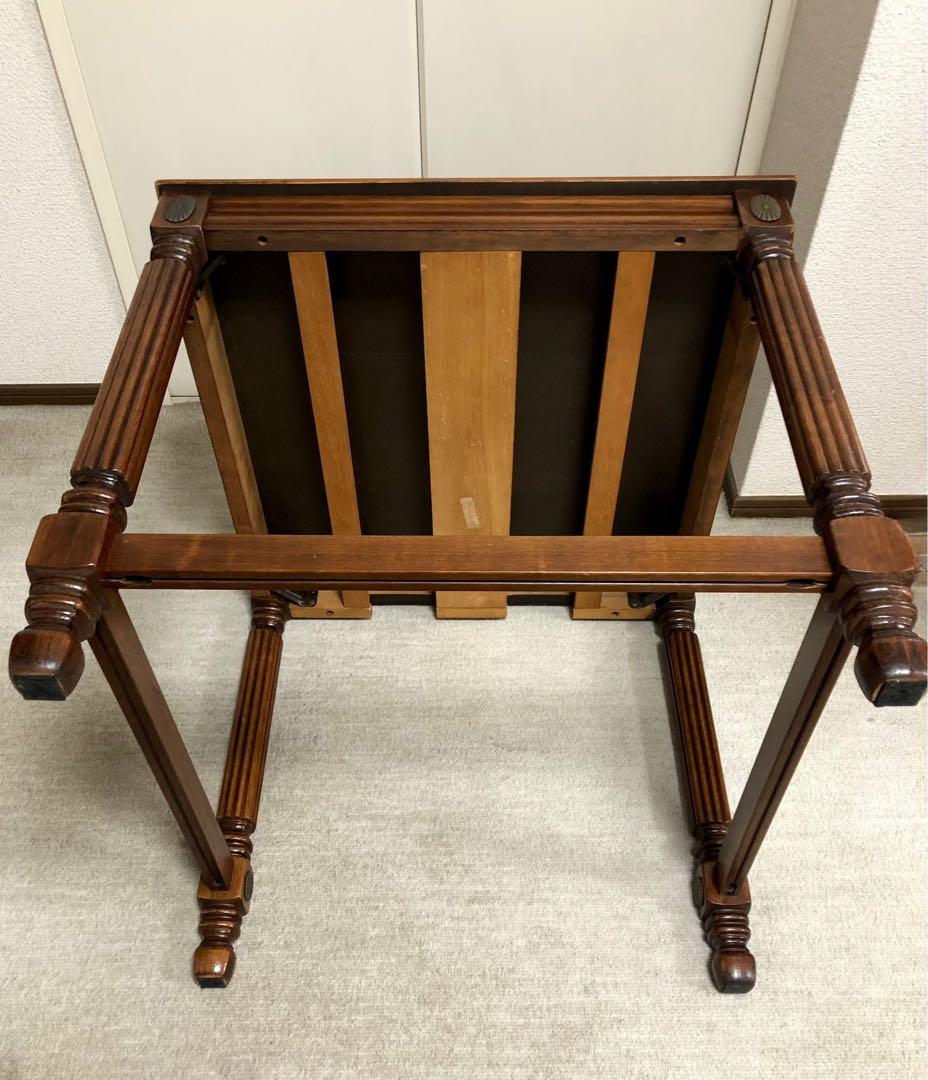 ネストテーブル　サイドテーブル　ドロップリーフ バタフライ　バラスターレッグ