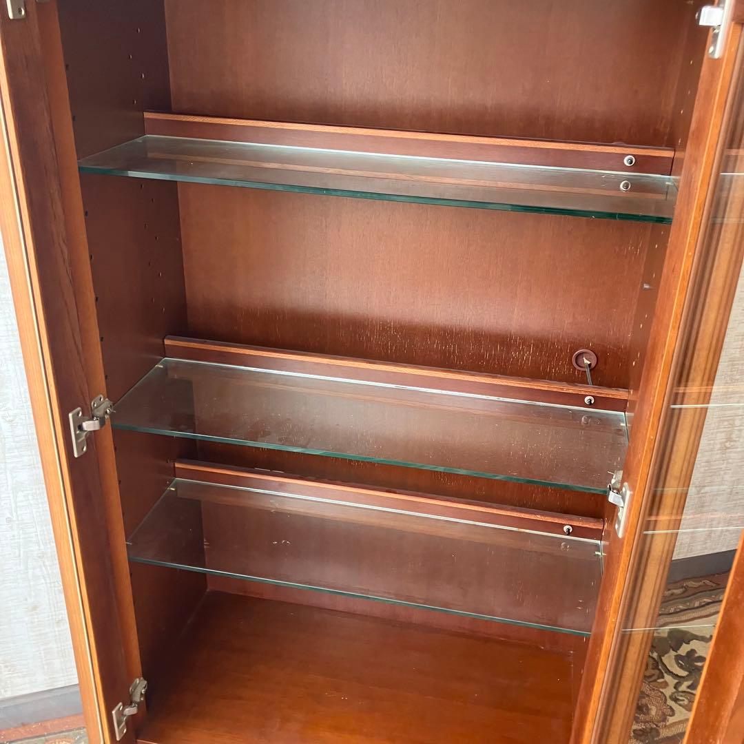 アンティーク TAKEDOMI 木製ガラスキャビネット ショーケース 飾り棚