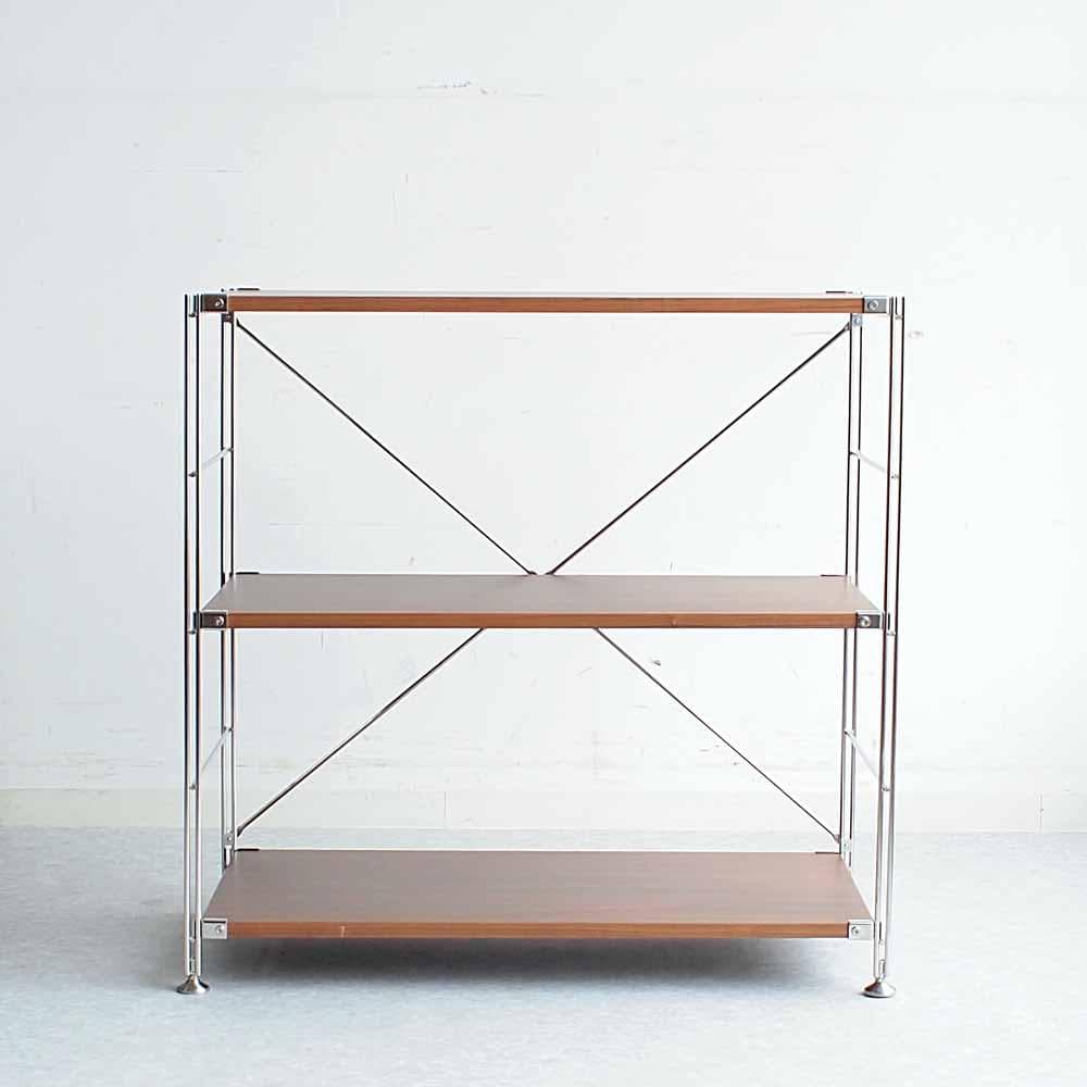 無印良品/MUJI ウォールナット材 ステンレスユニットシェルフ ZR24446