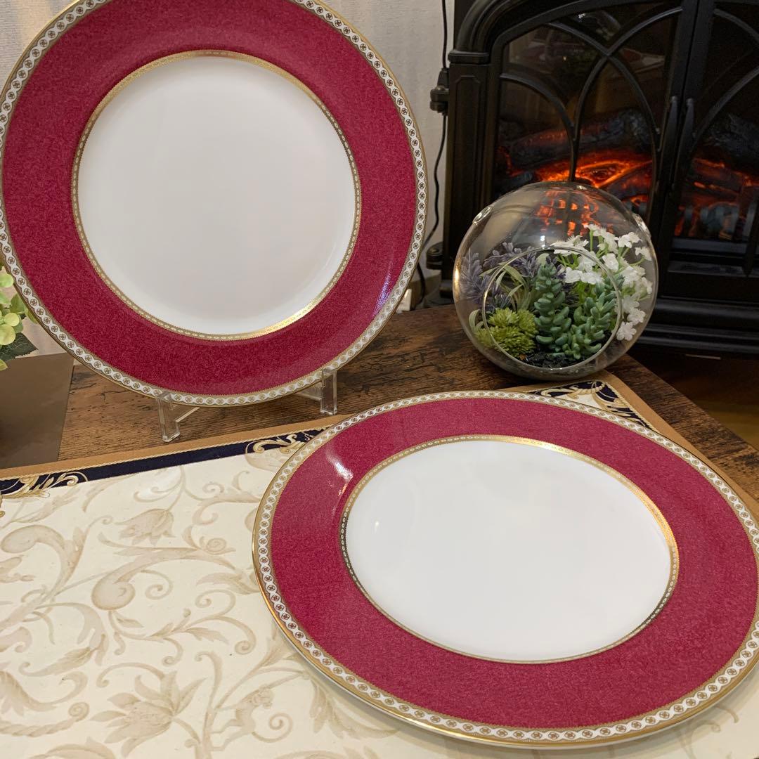 未使用ウェッジウッド ユーランダー　パウダールビー　ターコイズ　ブループレート