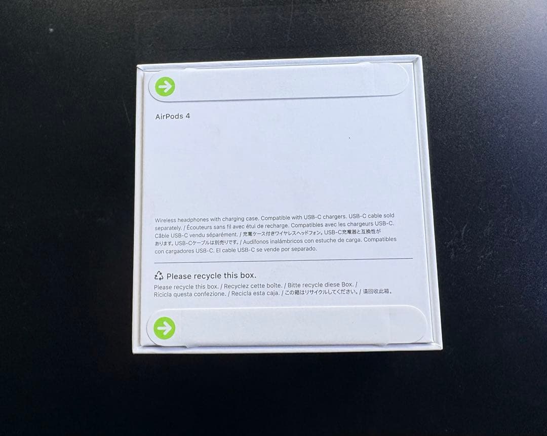 新品未開封 AirPods 4 本体 ※ノイズキャンセリング非搭載※