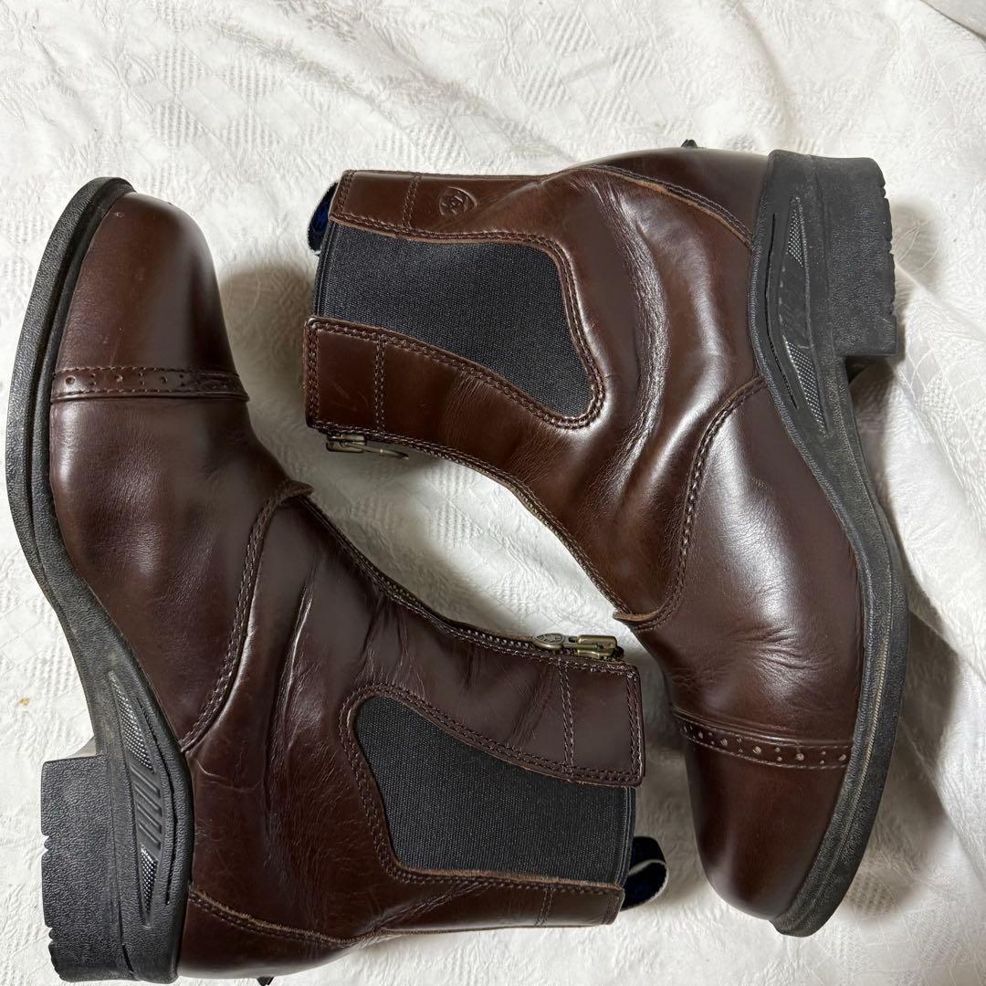 ARIAT　サイドゴアブーツ　フロントジップ　US8　26cm