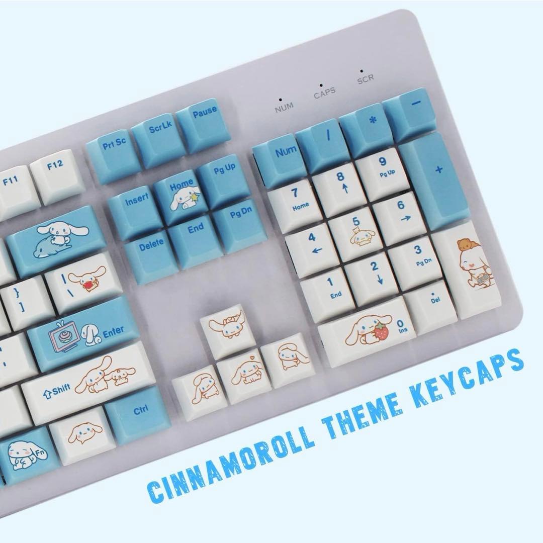 シナモロール　キーキャップ　メカニカルゲームキーボード　チェリーMXスイッチ用
