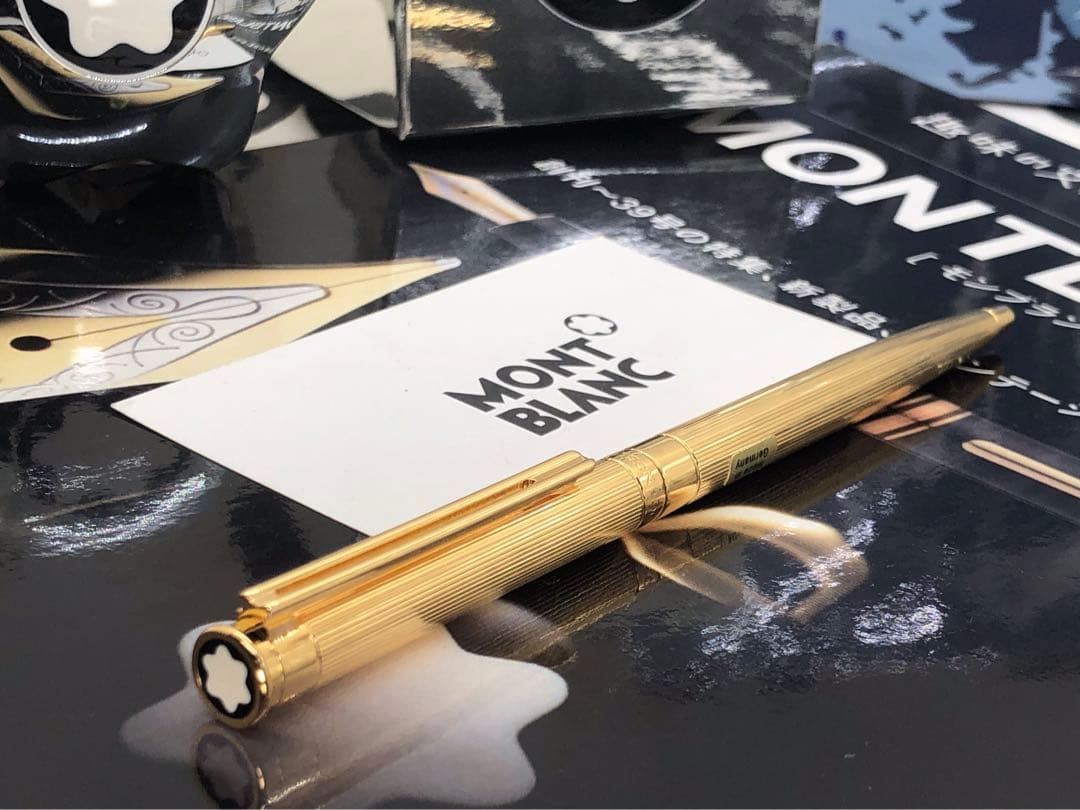 モンブラン　未使用！金運を引き寄せる黄金色！★輝く総金張り稀少なノブレス・ドゥエ