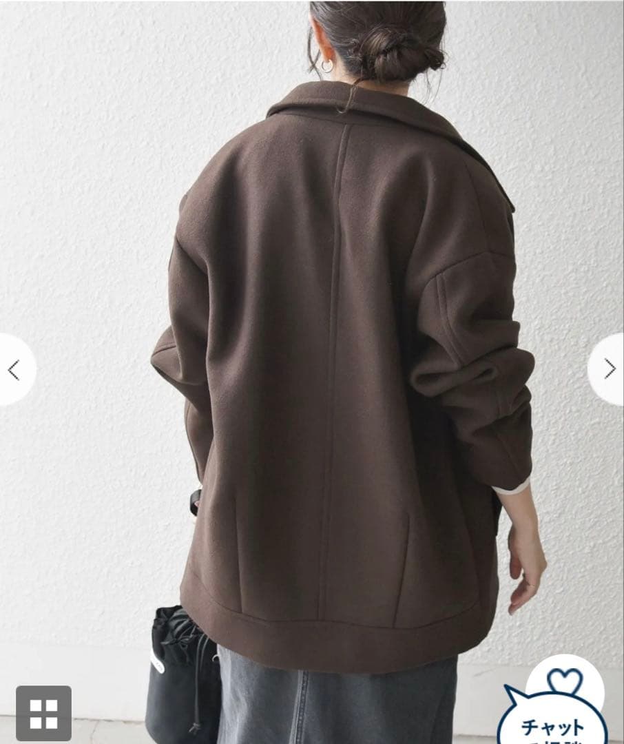 新品未使用 SHIPS any: ウール ミックス コクーン ショート Pコート