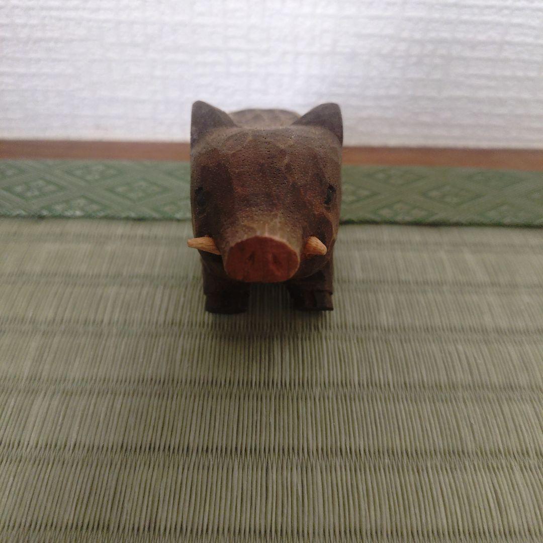 KIYATA キヤタ kiyata 木彫 イノシシ マグネット 木工アート