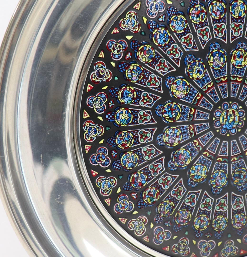 限定作品 ノートルダム大聖堂 ヴィンテージステンドグラス 大型 北のバラ窓ローズ