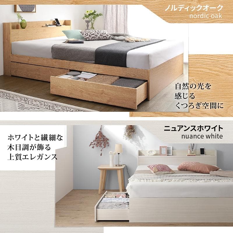 最安値！マットレスなし シングルベッド 　収納 コンセント 送料込み！ 28