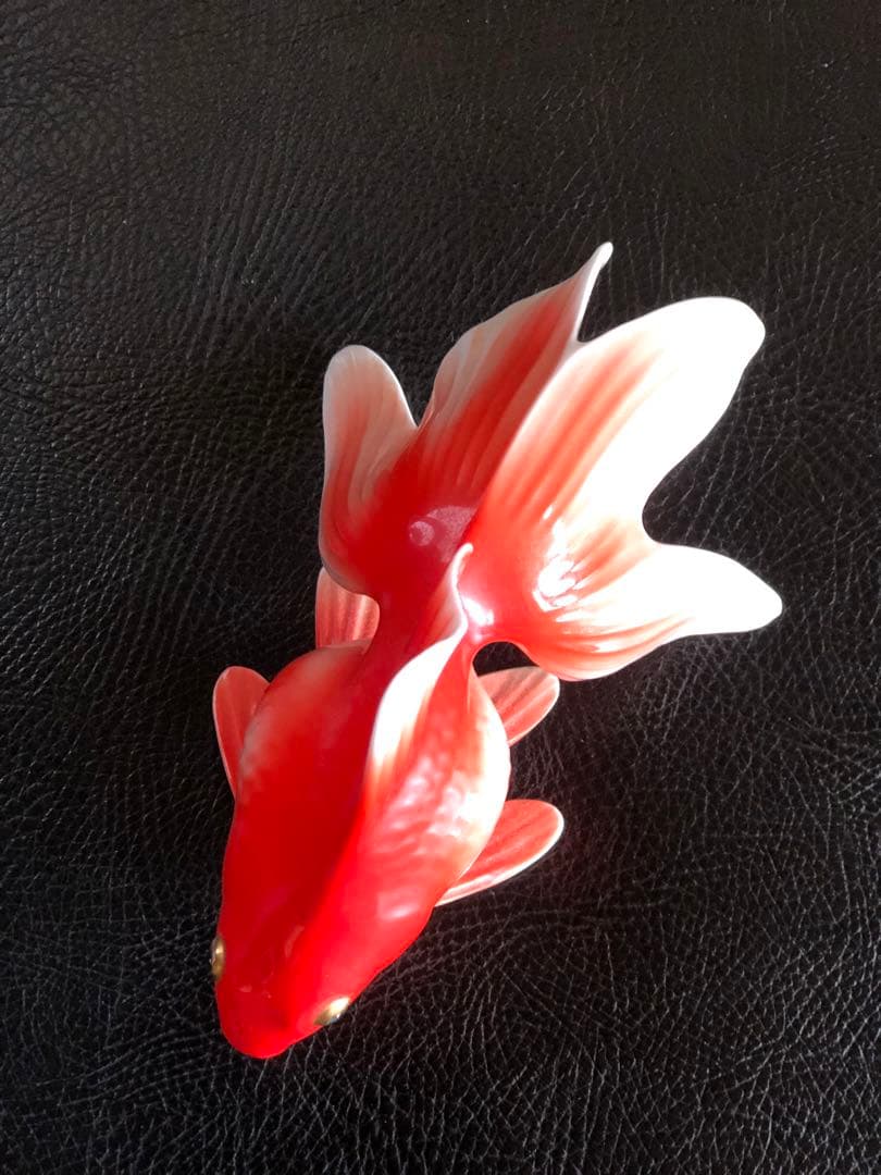 ノリタケ　フィギュリン　1970年代　 金魚置物　陶器　インテリア　則武