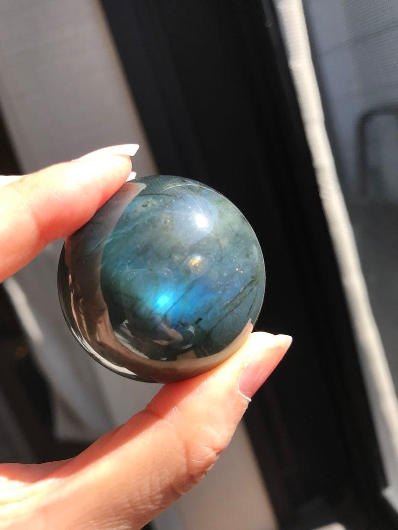 ☘️レア❤︎青く輝く夜空のラブラドライト スフィア 〜神秘の青光〜 丸玉