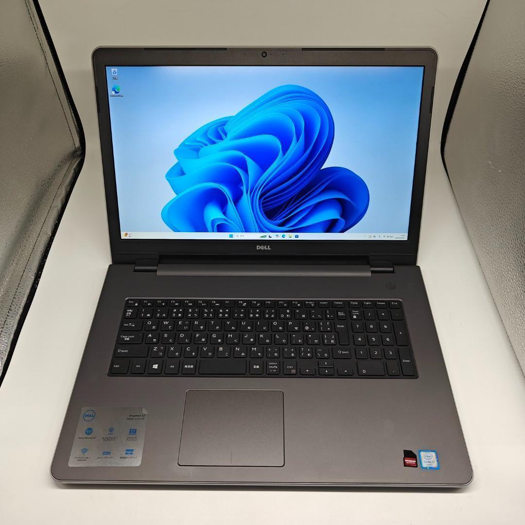 【DELL】高速i7 SSD512GB 16GB 17.3型 グレー ノートPC