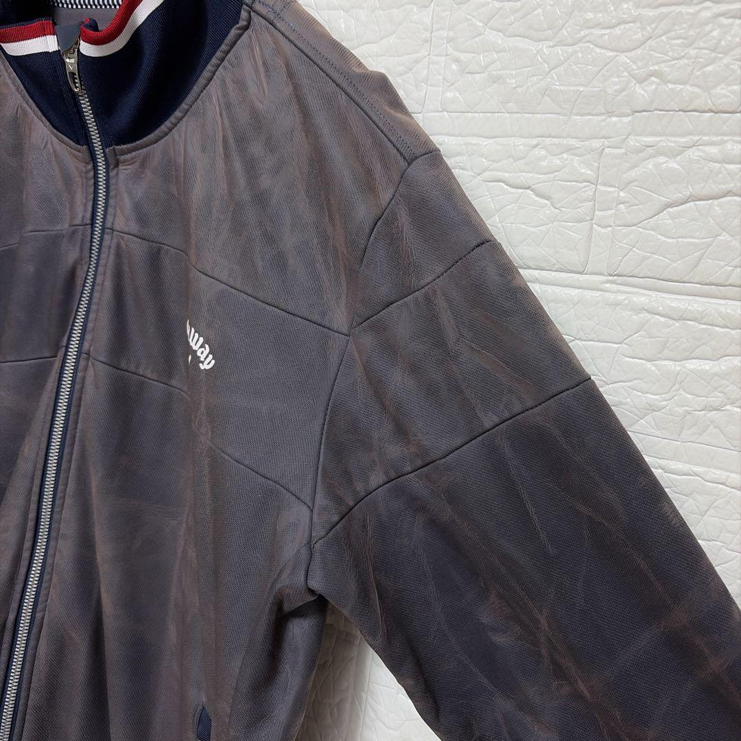 希少 LL Callaway レザー調 フリース裏地 ブルゾン ゴルフウェア