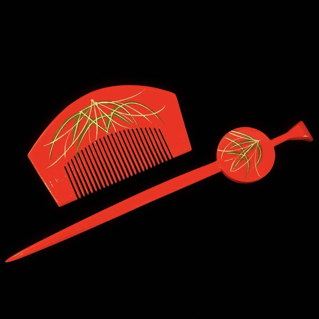 専用です。 日本髪 髪飾り 七五三(7歳) 橙色