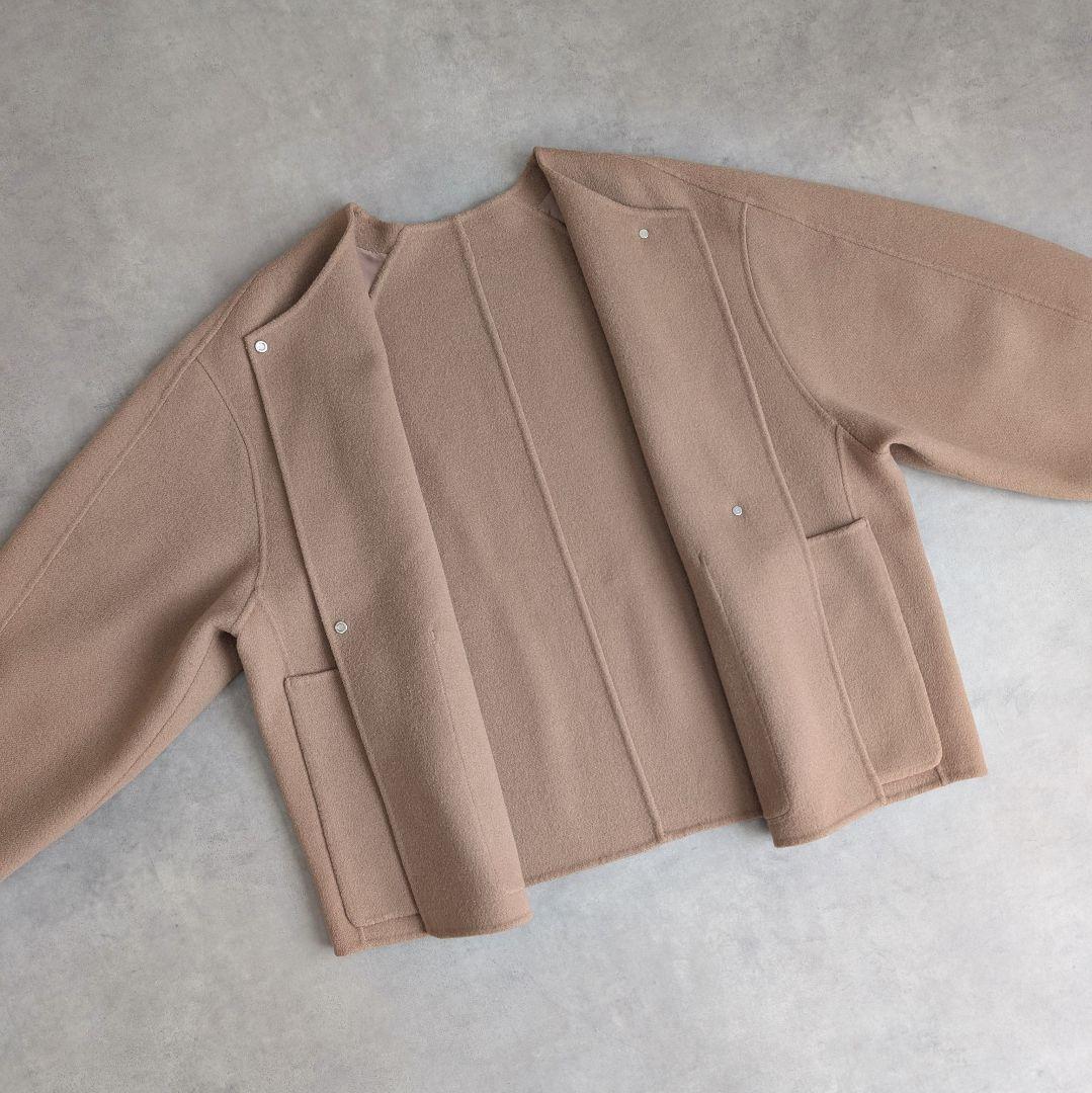 Spick and Span ビーバーストール付きセットコート ノーカラーコート