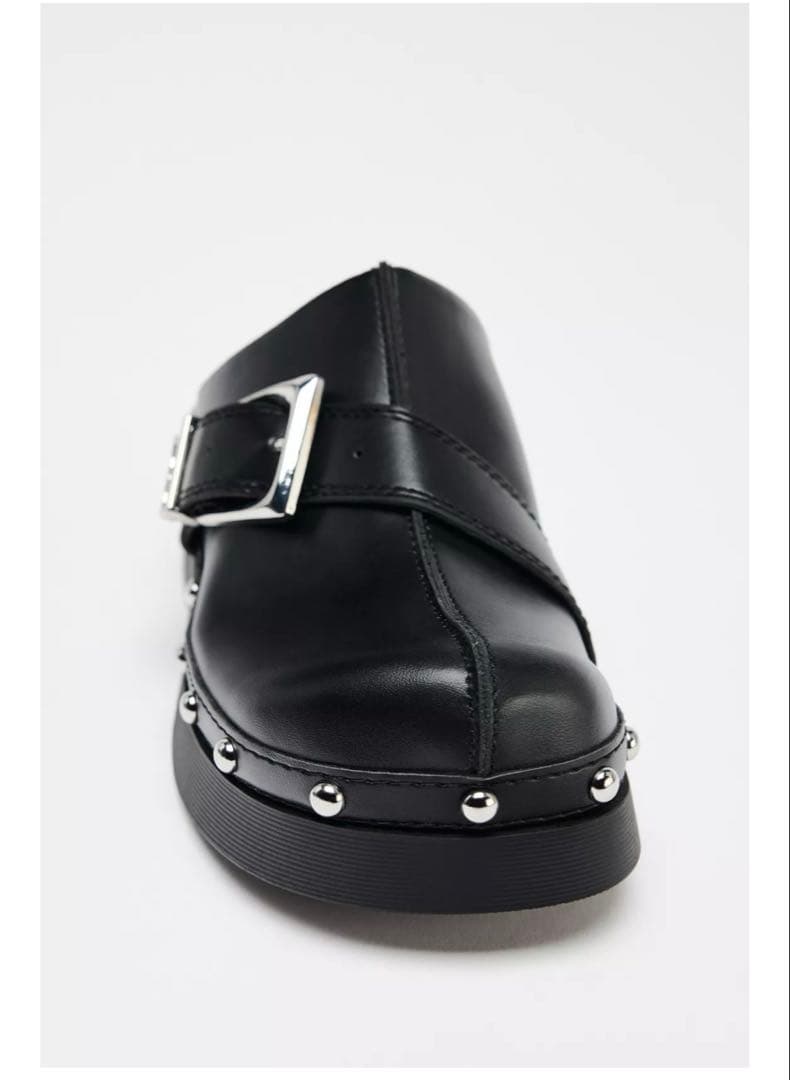 完売品⭐︎ZARA バックルスタッズ付きクロッグ 37（24cm）正規品