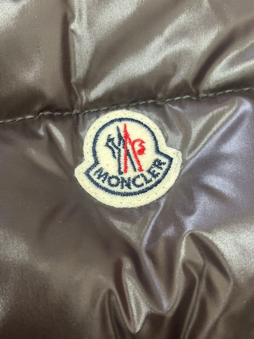 【美品】モンクレール ダウンベスト 正規品 茶系 ブラウン Sサイズ