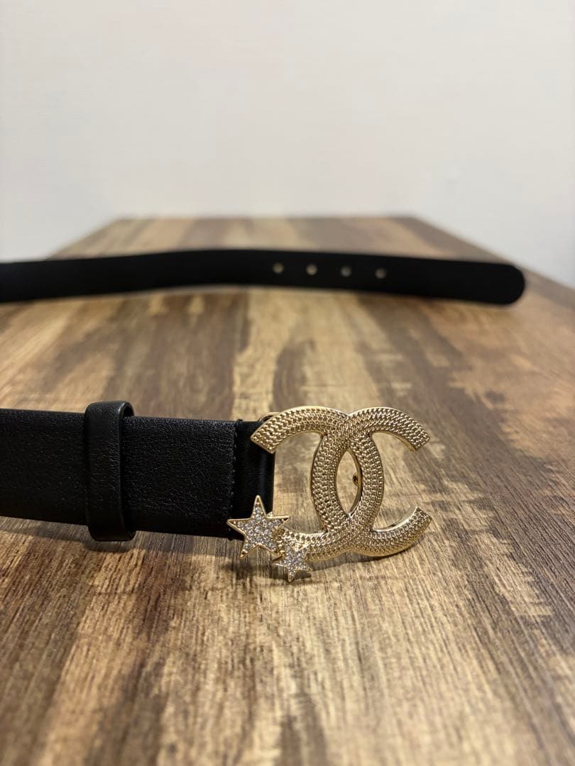 CHANEL 限定レザーベルト P23OB XS〜Sサイズ