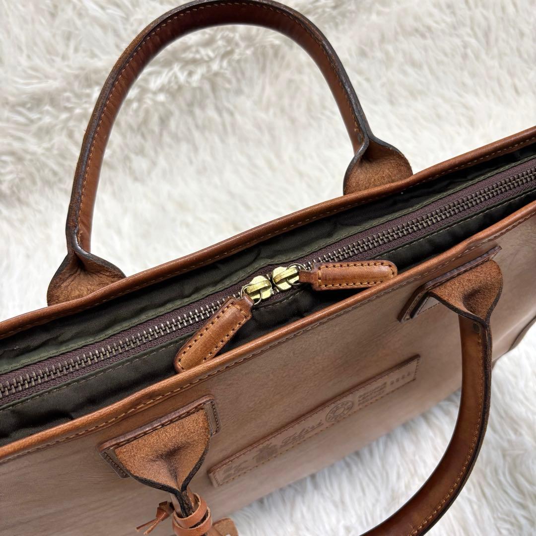 Felisi フェリージ 9884 ブリーフケース ビジネスバッグ レザー 茶