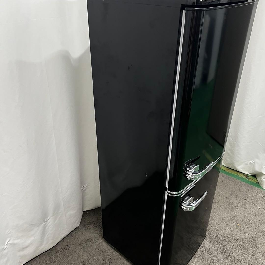 936⭕️冷蔵庫　レトロ　黒　150ℓ　アイリスオーヤマ　安い　23年　設置無料