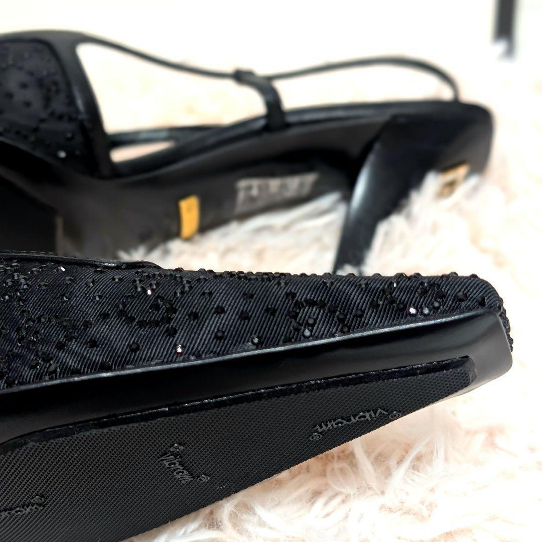 定価13万80%オフ☆GUCCI スリングバックパンプス GGラインストーン