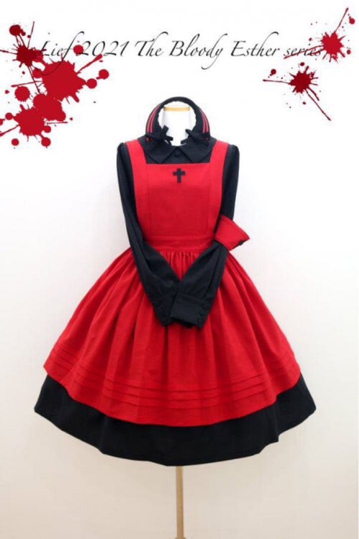 【レア・最終値下げ】LIEF ブラッディエステルワンピース+カチューシャ