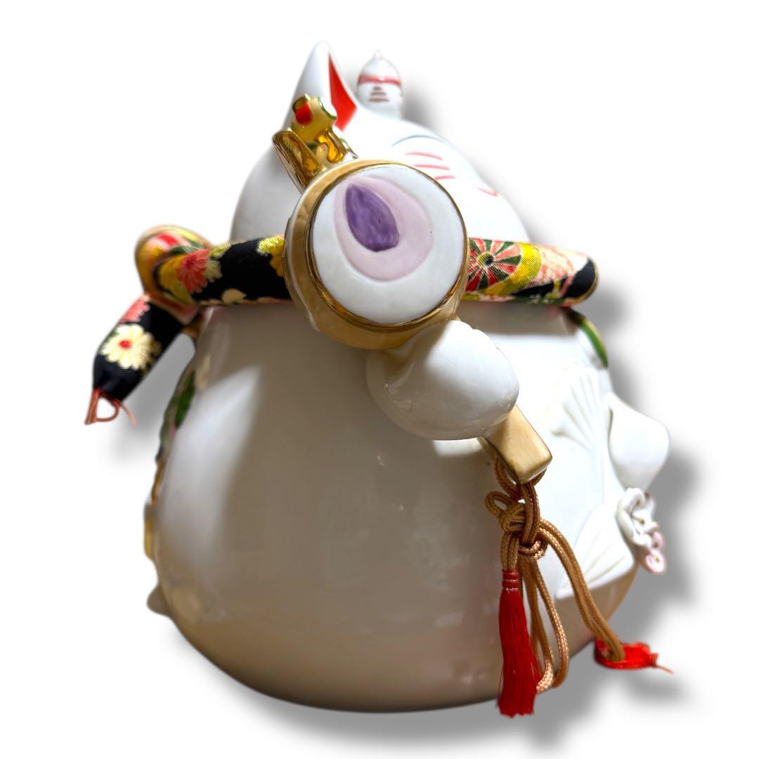 《レア》猫舎道楽堂本舗 大きい招き猫 貯金箱 高さ約30cm