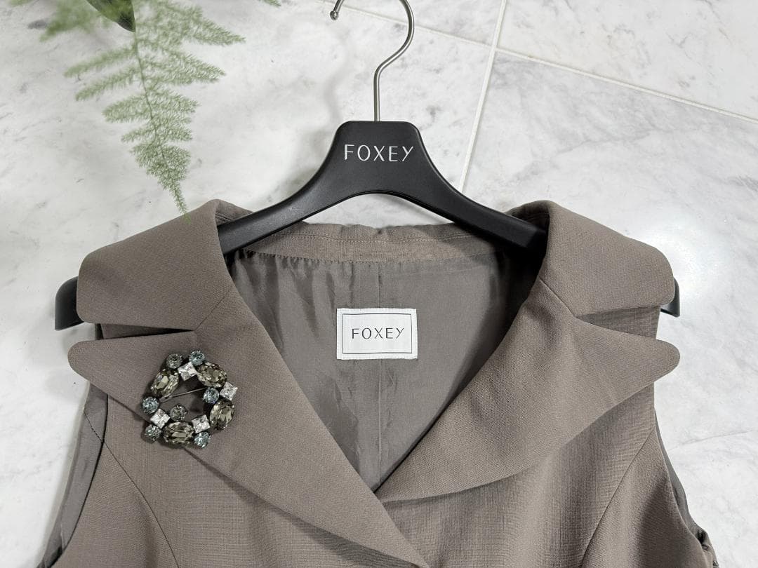 極美品★FOXEY/フォクシー ワンピース ドレス レディテイラード 38