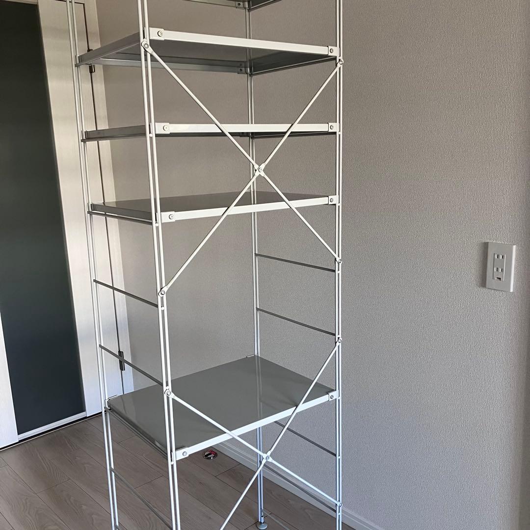 無印良品　スチールユニットシェルフ　グレー　177.5センチタイプ