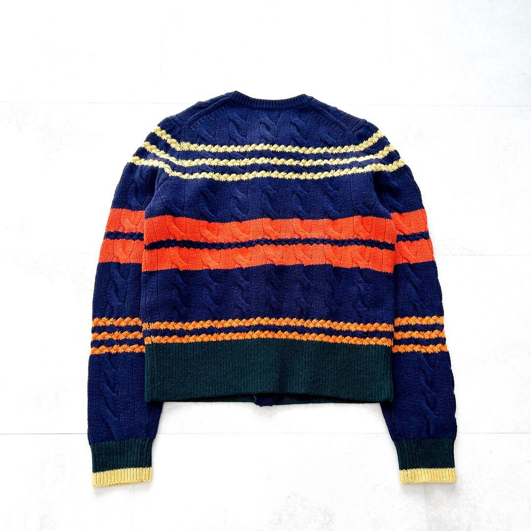 現行✨ポロラルフローレン　カシミヤ混マルチボーダーニットカーディガン芸能人着用M