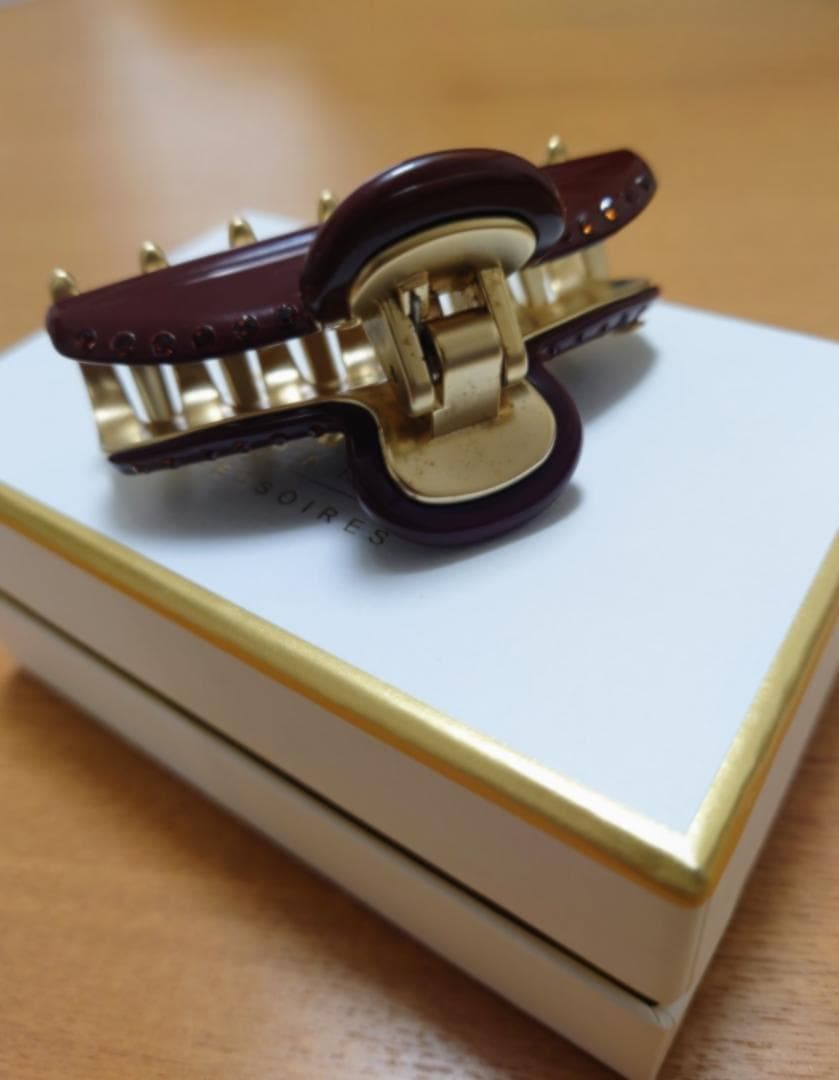 アレクサンドルドゥパリ スワロフスキー ヴァンドームクリップ ブラウン