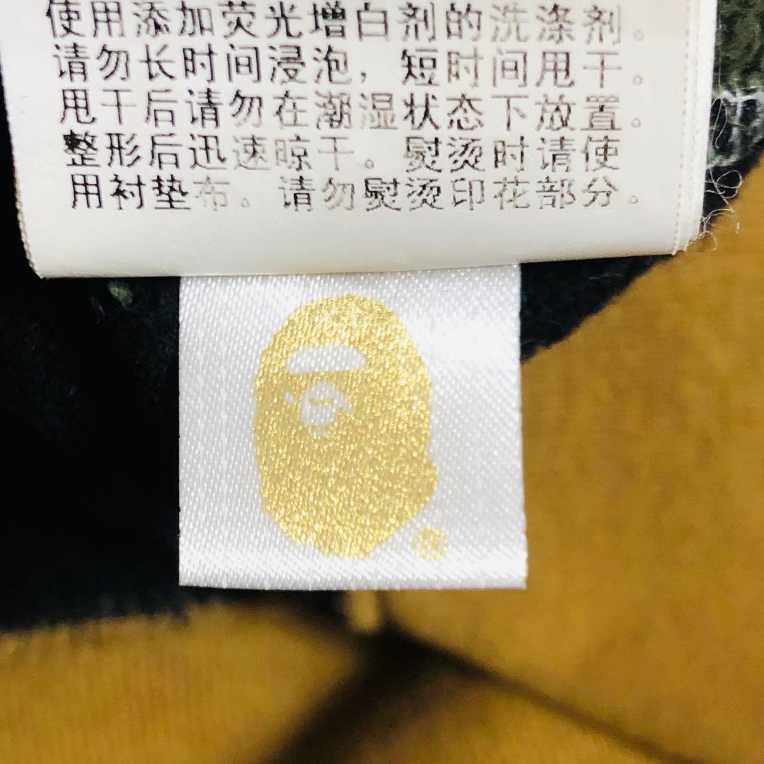 【希少デザイン】アベイシングエイプ チェック柄スウェット パッチワーク Lサイズ