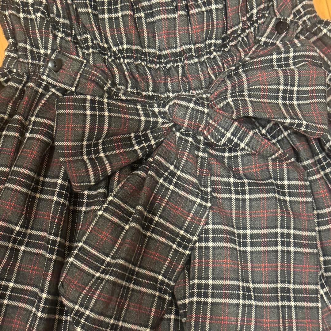 美品セット！ベイビーの秋冬タータンチェックのドレス＆ベッドドレス