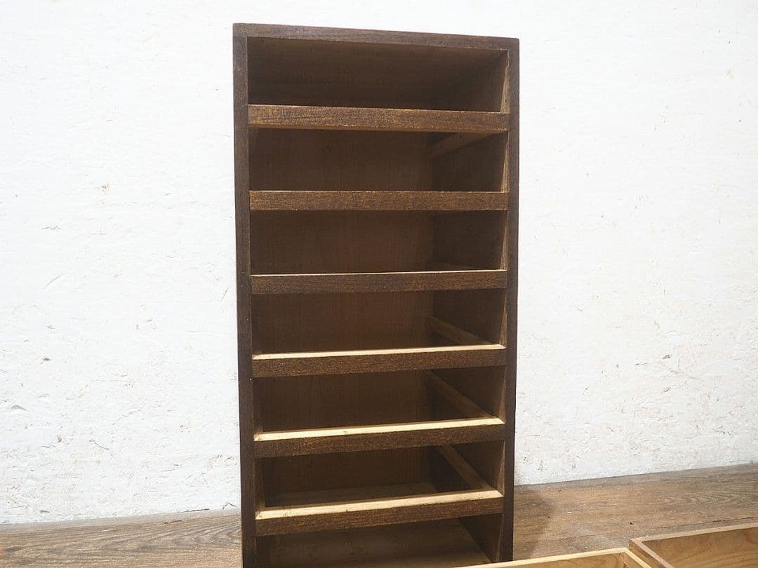 1379 引き出し7杯　収納棚　書類ケース　チェスト　レトロ　アンティーク　金具