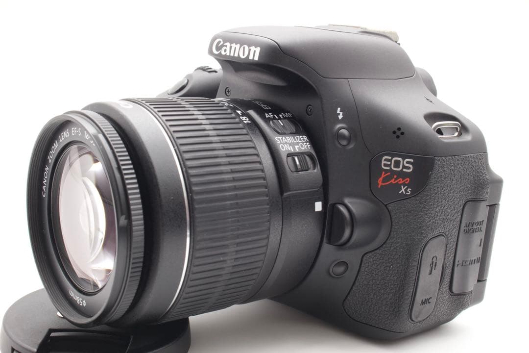 極美品❣️Canon EOS Kiss X5 スマホ転送　レンズキット　自撮り対応