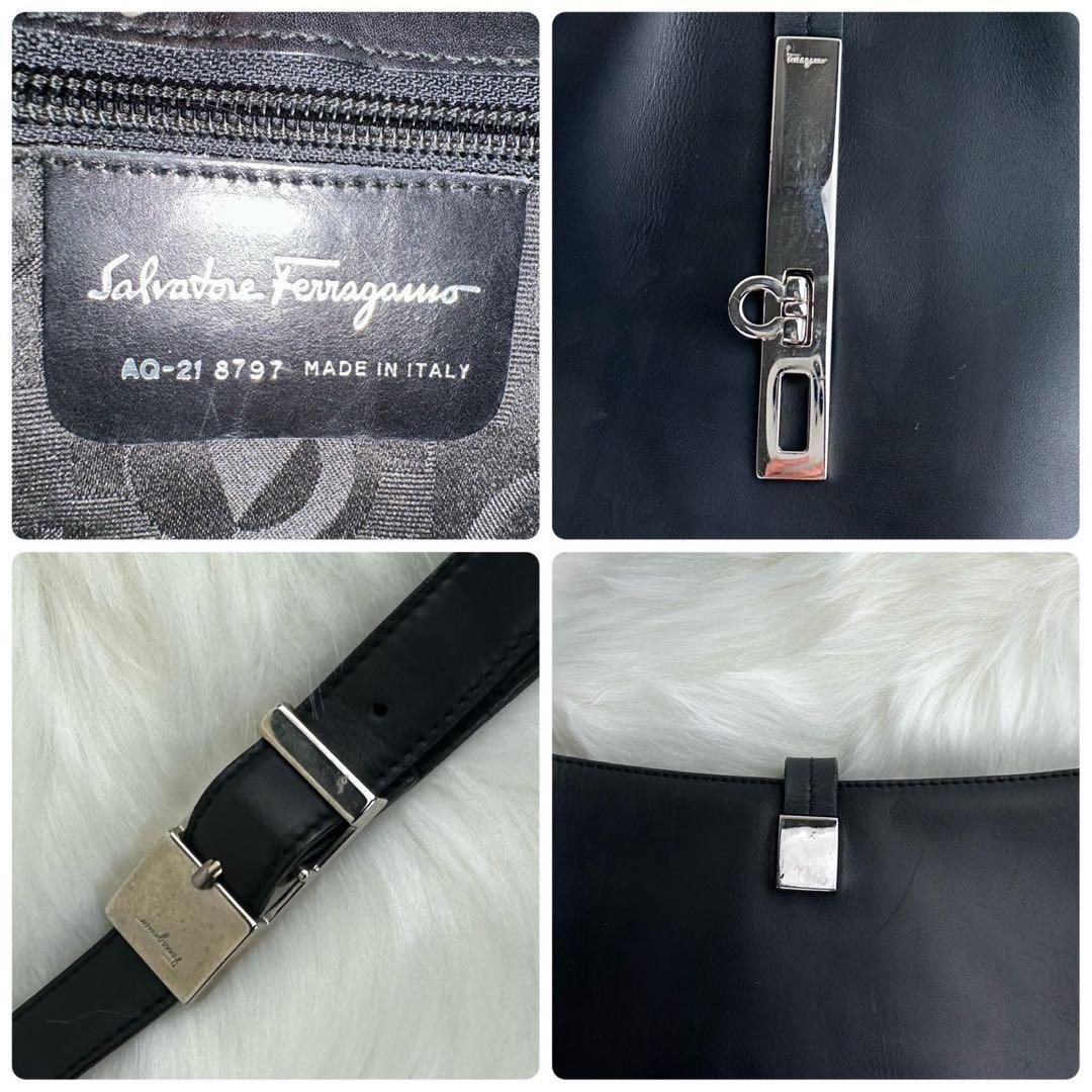 人気モデル✨ フェラガモ ショルダーバッグ ガンチーニ ロック金具 レザー