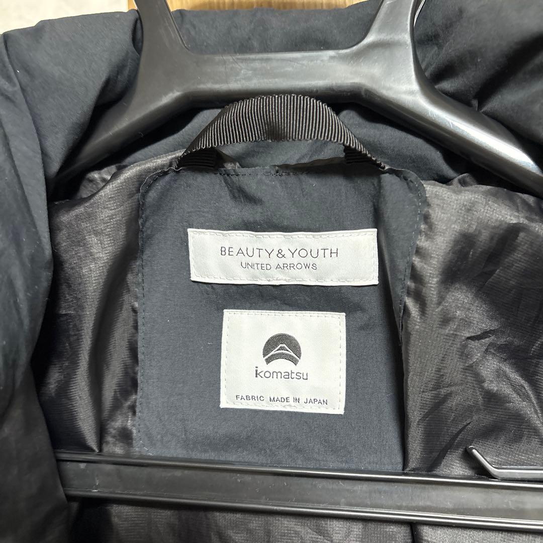 小松マテーレ　ナイロン スタンド アライドダウンジャケット　ブラック　L