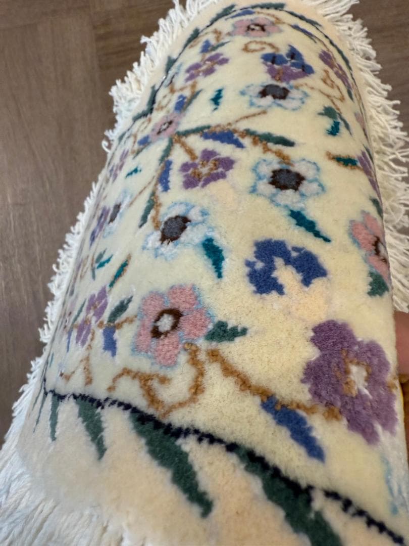 ペルシャ絨毯 ナイン産 ハート型ラグ 35cm 手織りバレンタイン 希少