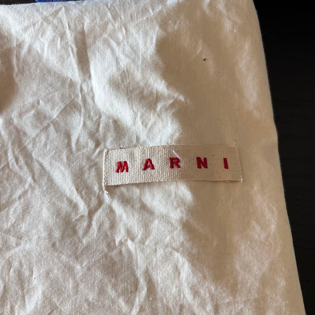 マルニ marni ❗️カゴバック　犬モチーフ❗️保存袋あり❗️ブルー