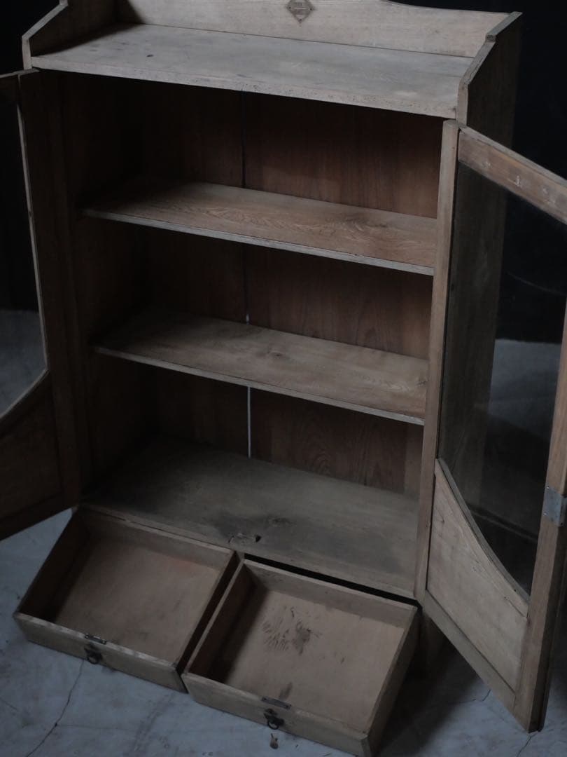 本箱　食器棚　棚　収納棚　食器　器　古家具　古道具　アンティーク　昭和レトロ
